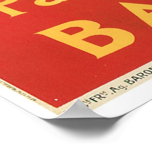 パテスバローニヴィンテージフードアドアート ポスター (角)