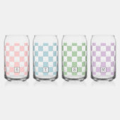 パテパーソナライズされたンエレガントの4色をチェック ガラス缶 (裏面)