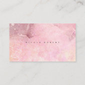 パテモダンスエレガントリーのクリームシェフピンク大理石 名刺 (裏面)
