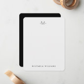 パテモダンルなモノグラムのイニシャルおよび名札カード ノートカード (正面/裏面インサイチュ)