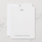 パテモダンルなモノグラムのイニシャルおよび名札カード ノートカード (正面)