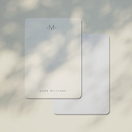 パテモダンルなモノグラムのイニシャルおよび名札カード ノートカード