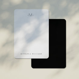 パテモダンルなモノグラムのイニシャルおよび名札カード ノートカード