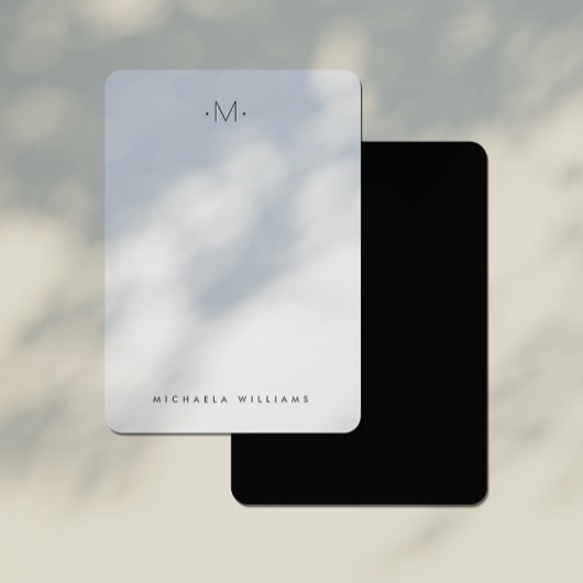 パテモダンルなモノグラムのイニシャルおよび名札カード ノートカード