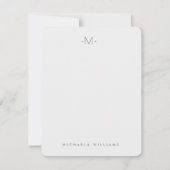 パテモダンルなモノグラムのイニシャルおよび名札カード ノートカード (正面)