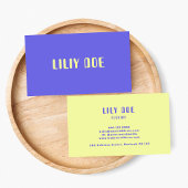 パテモダンルカジュアルブルーイエロータイポグラフィ 名刺