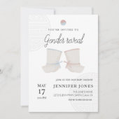 パテルコリアンスタイルジェンダーが赤ちゃんシャワーを明かす 招待状 (正面)