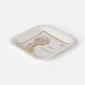 パテルブルーバーリーウェイベビーシャワー ペーパープレート (傾斜あり)