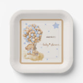 パテルブルーバーリーウェイベビーシャワー ペーパープレート (正面)