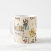 パテル先生の学校用品パターン  コーヒーマグカップ (正面左)