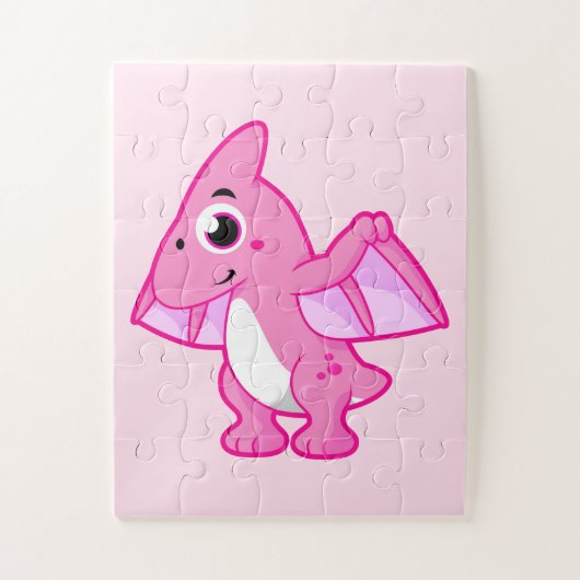 パテロダクチルの可愛いイラストレーション。 ジグソーパズル (縦)