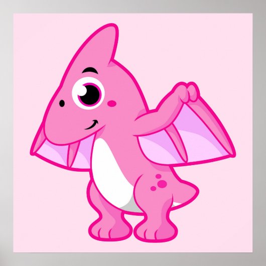 パテロダクチルの可愛いイラストレーション。 ポスター (正面)