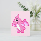 パテロダクチルの可愛いイラストレーション。 ポストカード (スタンド正面)