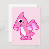 パテロダクチルの可愛いイラストレーション。 ポストカード (正面/裏面)