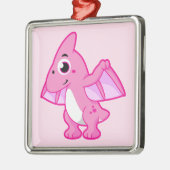 パテロダクチルの可愛いイラストレーション。 メタルオーナメント (左)