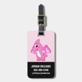 パテロダクチルの可愛いイラストレーション。 ラゲッジタグ (正面縦)