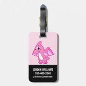 パテロダクチルの可愛いイラストレーション。 ラゲッジタグ (裏面縦)