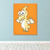 パテロダクチルの可愛いイラストレーション。2 キャンバスプリント (インサイチュ (ウッドフロア))