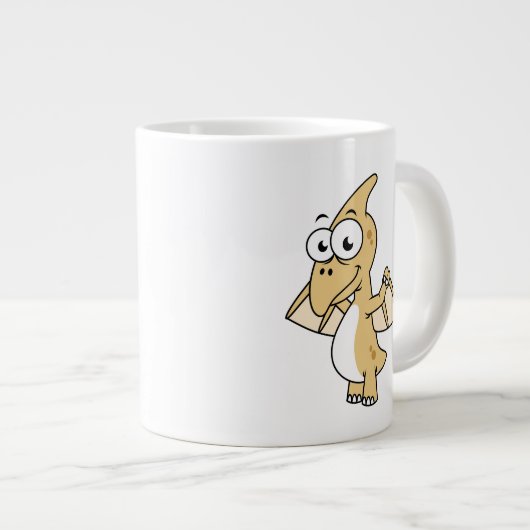 パテロダクチルの可愛いイラストレーション。2 ジャンボコーヒーマグカップ (正面右)