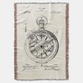 パテントのプリントのヨルダンの壊中時計のブランケット スローブランケット (正面縦)