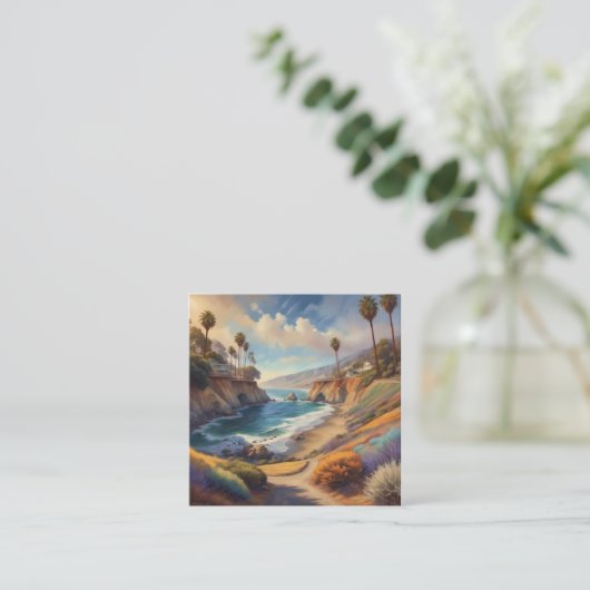 パテ色彩の鮮やかィー芸術的ルに、鮮明に私を スクエア名刺 (スタンド正面)