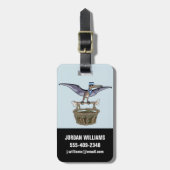 パテ運ラノドン ラゲッジタグ (正面縦)