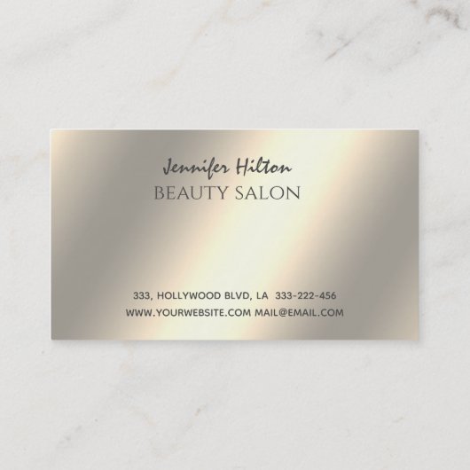 パテ魅力的ィナ金ゴールドまばたきメイク目 名刺 (裏面)