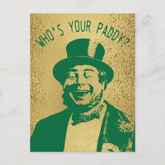 パデおもしろいッド金ゴールドSaint patricks day ポストカード (正面)