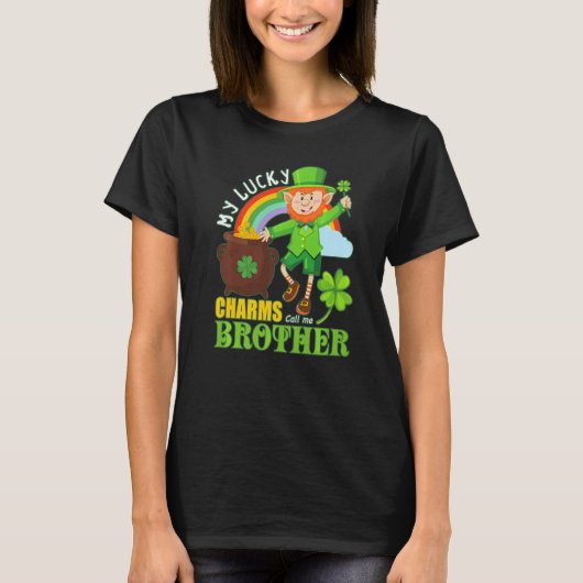 パディおもしろいデイSt patricksラッキーチャームコールB Tシャツ (正面)