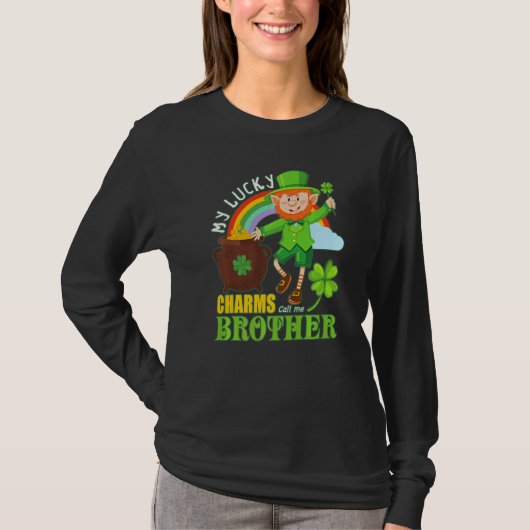 パディおもしろいデイSt patricksラッキーチャームコールB Tシャツ (正面)