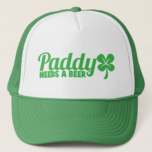 パディはビールが必要だ！St patricks dayドリンキンデザイン キャップ (正面)