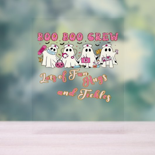 パディアクトラナースおもしろいハロウィーンデザインエッセンシャルT アクリルサイン (ニュートラル)