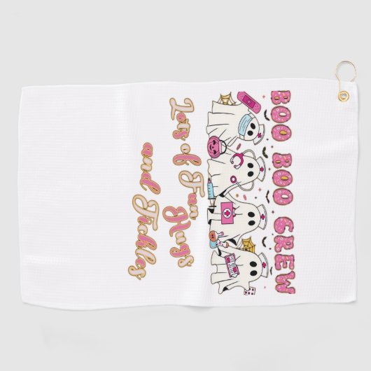 パディアクトラナースおもしろいハロウィーンデザインエッセンシャルT ゴルフタオル (横)