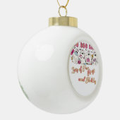 パディアクトラナースおもしろいハロウィーンデザインエッセンシャルT セラミックボールオーナメント (左)