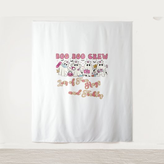 パディアクトラナースおもしろいハロウィーンデザインエッセンシャルT タペストリー (正面)