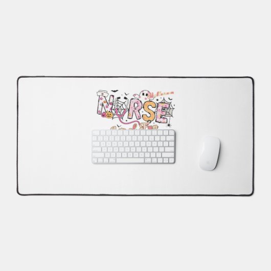 パディアクトラナースおもしろいハロウィーンデザインエッセンシャルT デスクマット (キーボード&マウス)