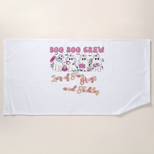 パディアクトラナースおもしろいハロウィーンデザインエッセンシャルT ビーチタオル (正面)