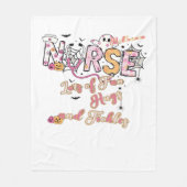 パディアクトラナースおもしろいハロウィーンデザインエッセンシャルT フリースブランケット (正面)