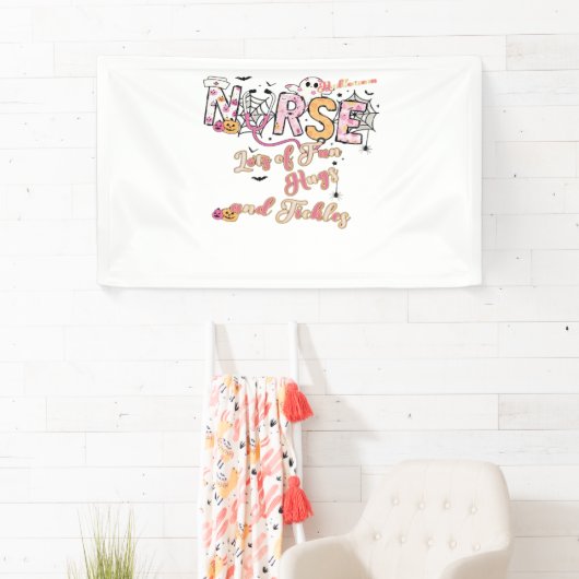 パディアクトラナースおもしろいハロウィーンデザインエッセンシャルT 横断幕 (インサイチュ)