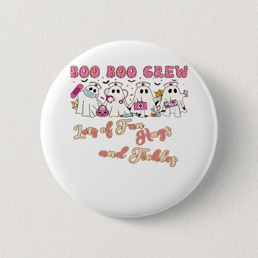 パディアクトラナースおもしろいハロウィーンデザインエッセンシャルT 缶バッジ (正面)