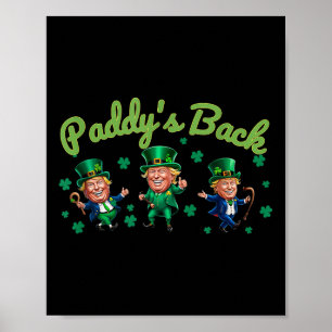パディスバックトおもしろいランプSt patricks dayアイリッシュシャム ポスター