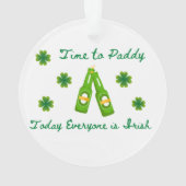 パディーへの時間、今日すべての人はアイルランド語で オーナメント (裏面)
