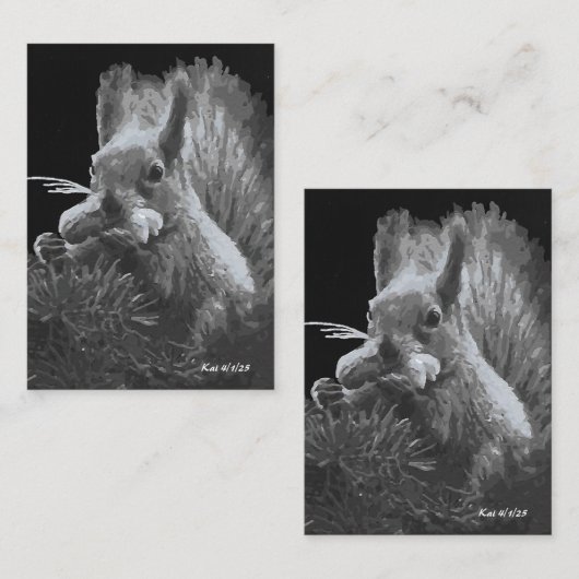 パディーケーキ、リスのブックマーク ノートカード (正面/裏面)