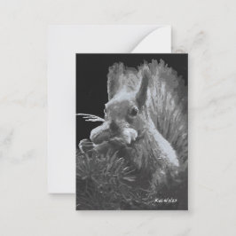 パディーケーキ、リスのブックマーク ノートカード