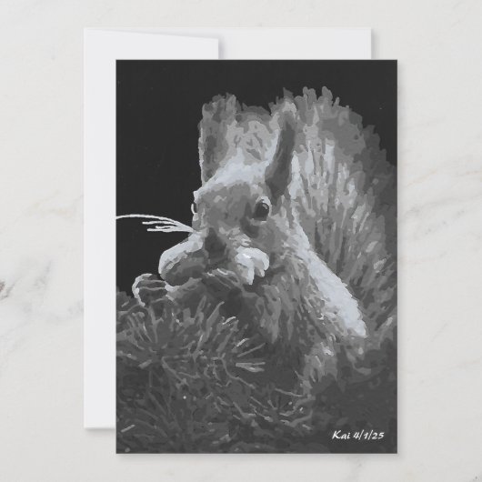 パディーケーキ、リス 招待状 (正面)