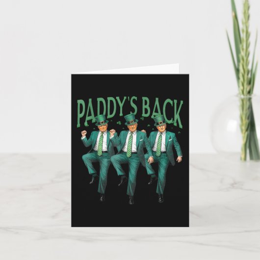 パディーズバックおもしろいトランプSt patricks day踊り カード (正面)
