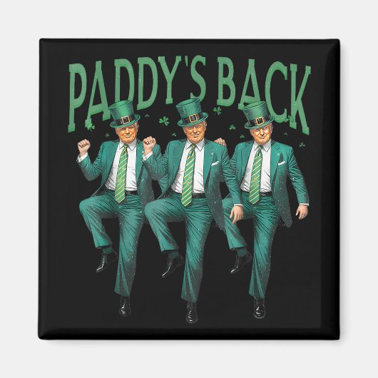 パディーズバックおもしろいトランプSt patricks day踊り マグネット (正面)