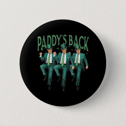 パディーズバックおもしろいトランプSt patricks day踊り 缶バッジ (正面)