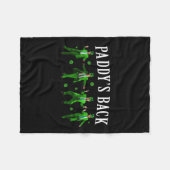 パディーズバックトおもしろいランプSt patricks dayアイリッシュシャ フリースブランケット (正面(横))