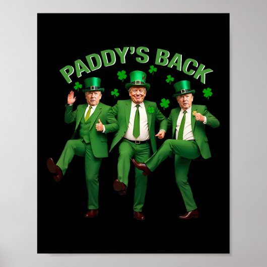 パディーズバックトランプ踊りおもしろいSt patricks dayN ポスター (正面)